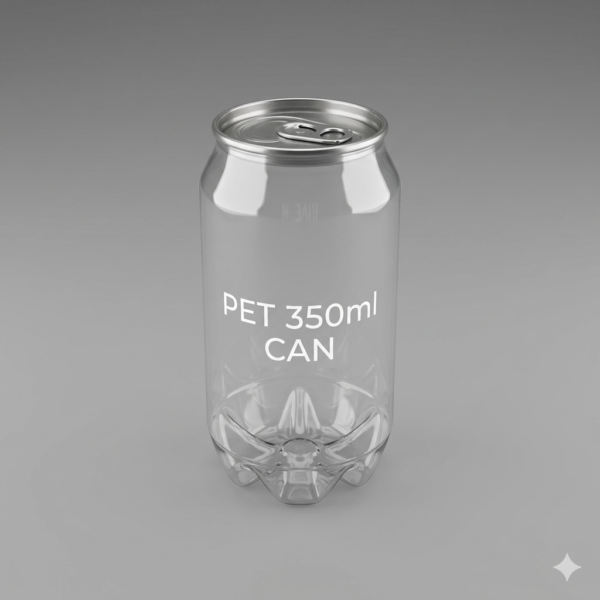 350ML PET Soda Can with Aluminium Lid