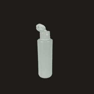 100ML-HDPE-SLEEK-02 100ML HDPE ROUND BOTTLE WITH FTP CAP