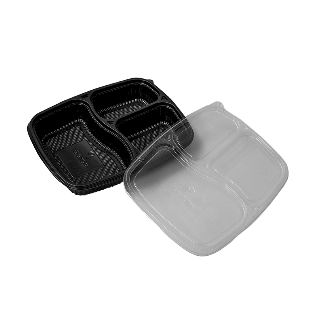 3CP PP Meal Tray with Lid