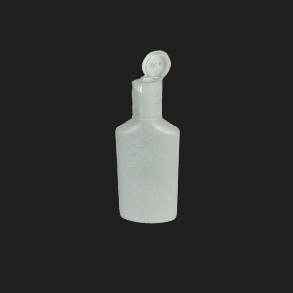 60ML HDPE FLAT BOTTLE WITH FTP CAP