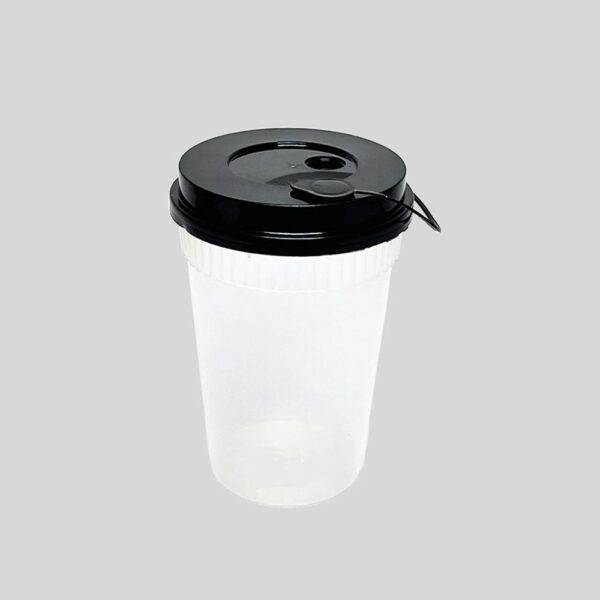250ML Sipper Glass with Black Lid