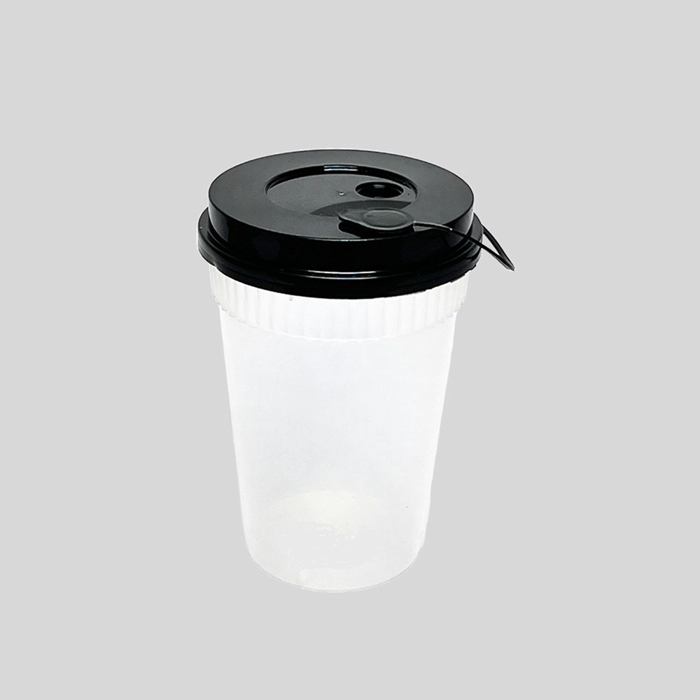 500ML Sipper Glass with Black Lid