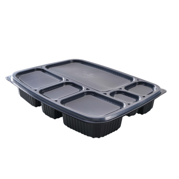 6CP PP Meal Tray with Lid